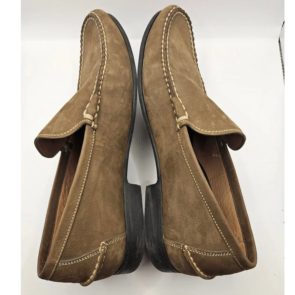 Peter Millar Suede Driving Moccasins Men 9W Loafers Shoes Brown‎ #386